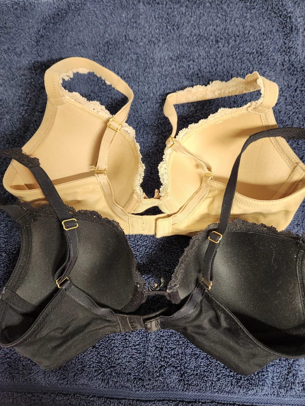 SOMA Embraceable Push-Up Lace Trim Bra - Black And Tan